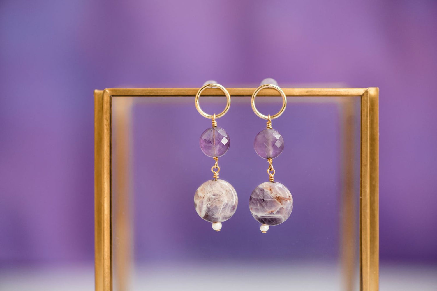 collection of silk bloom earrings and gift boxes 