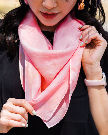 Square Silk Scarf & Silk Bandana – Hand-Dyed Habotai Silk
