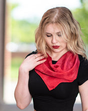 Chili Silk Scarf - July - Ready to Ship