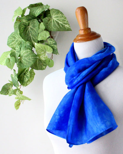 Cobalt Silk Scarf