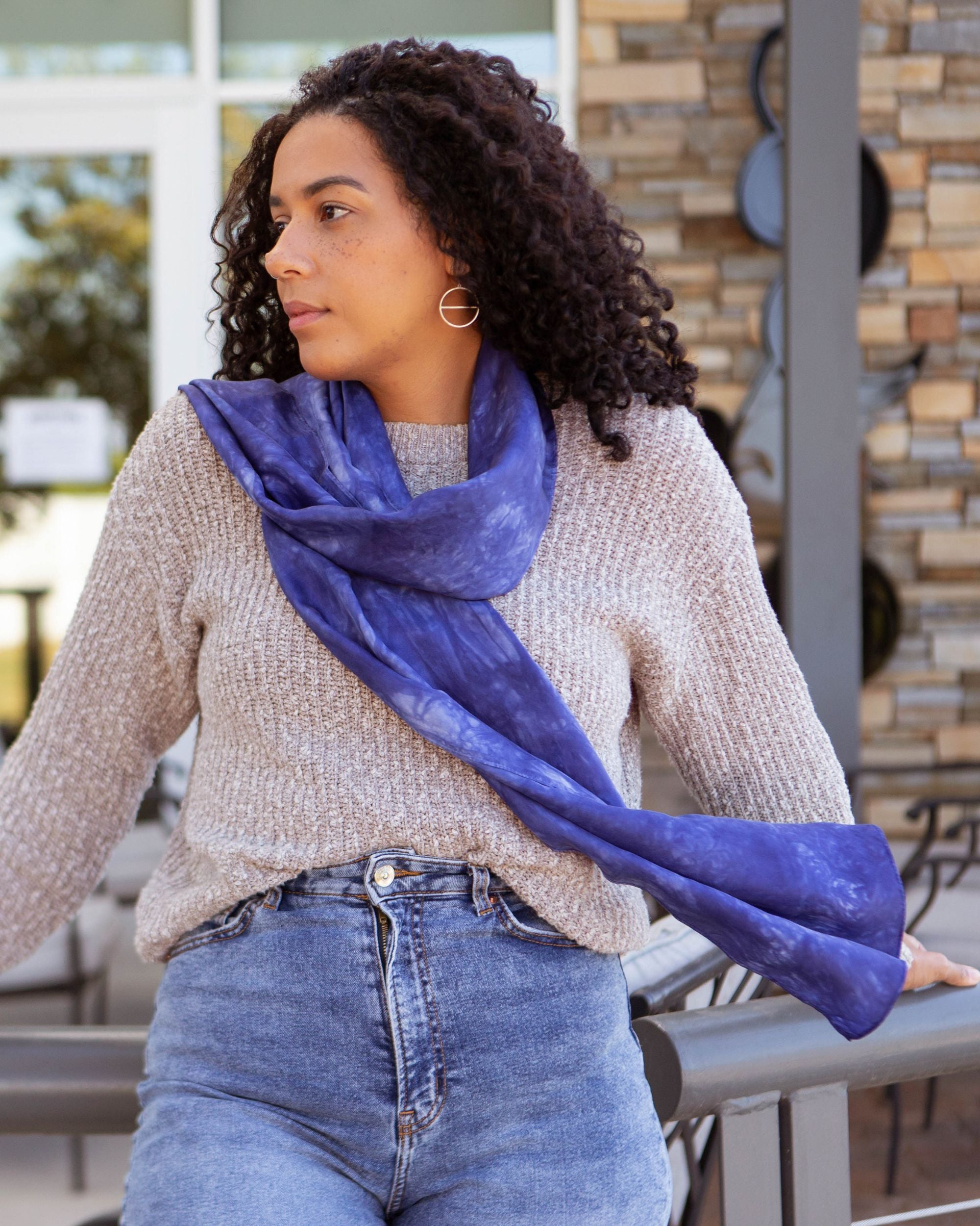 Rectangle Silk Scarf | Hand-Dyed Habotai Silk Scarves – Ten