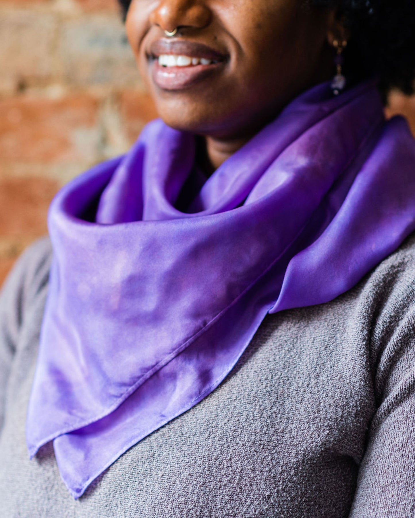 Square Silk Scarf & Silk Bandana – Hand-Dyed Habotai Silk