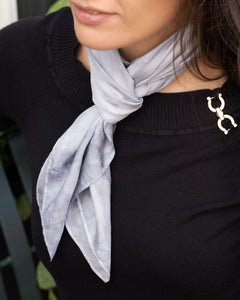 Silver Silk Scarf