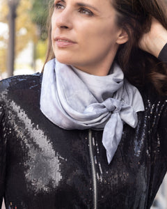 Silver Silk Scarf