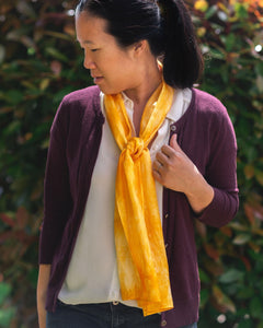 Dandelion Gold Silk Scarves - Ready to Ship