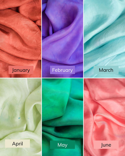 Square Silk Scarf & Silk Bandana – Hand-Dyed Habotai Silk