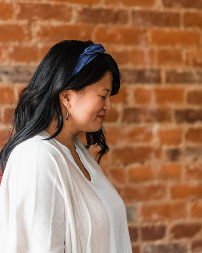 Midnight Silk Scarf – Hand-Dyed Habotai Silk