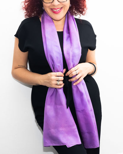 Crocus Silk Scarf – Hand-Dyed Habotai Silk
