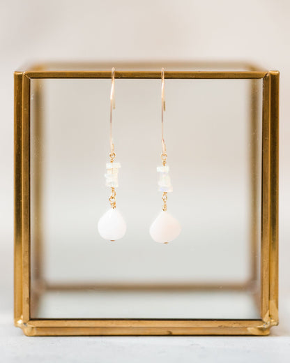 Opal Line Drop Earrings