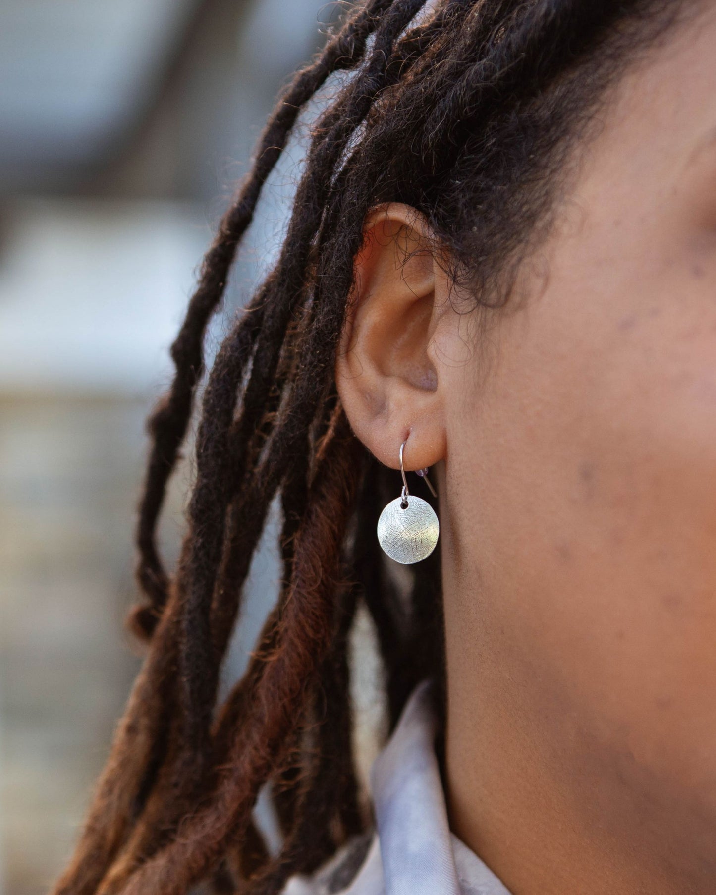 Etched Coin Earrings