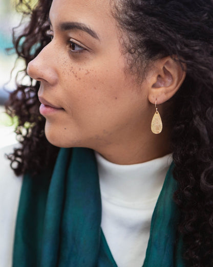 Etched Raindrop Earrings