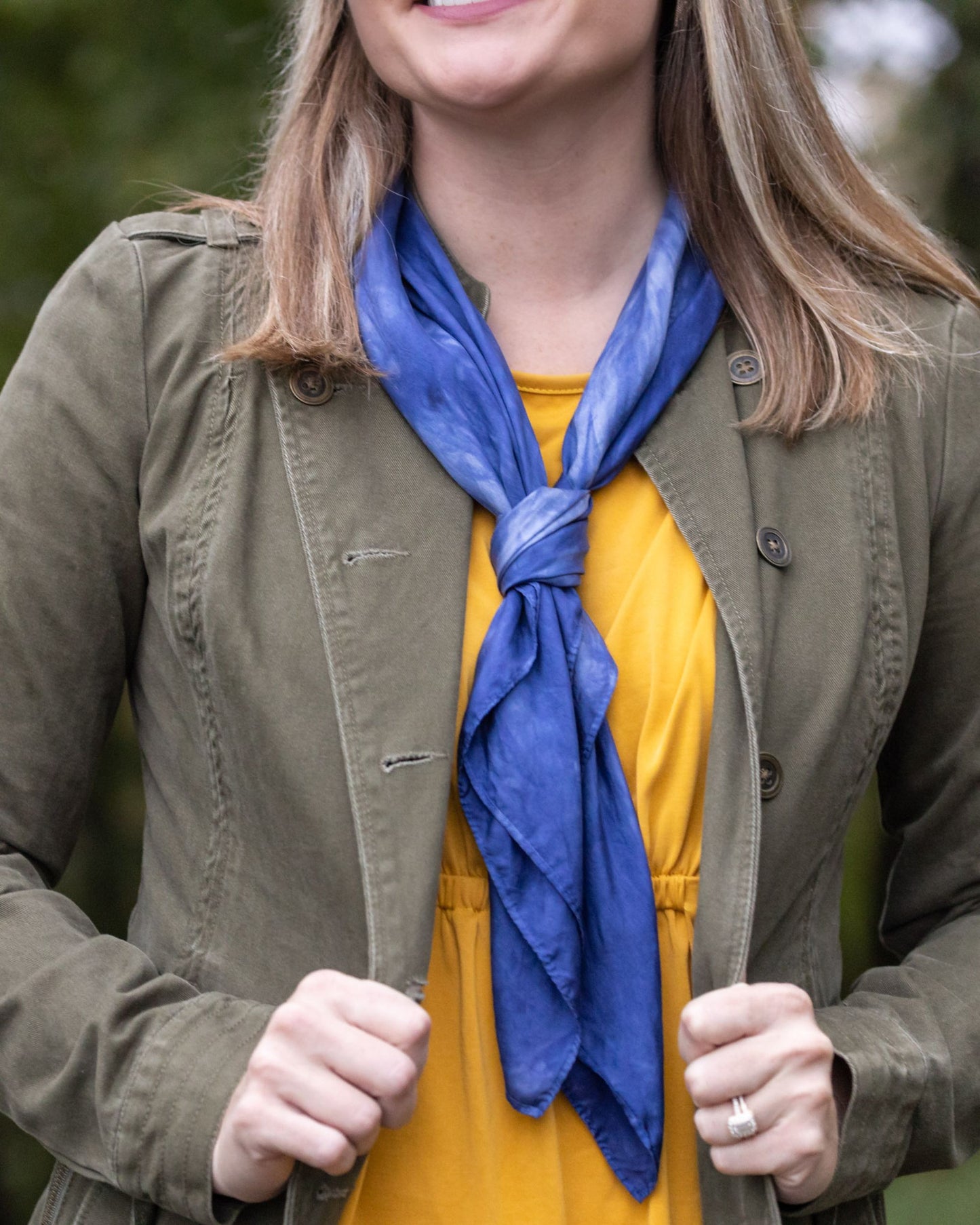 Square Silk Scarf & Silk Bandana – Hand-Dyed Habotai Silk