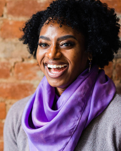 Crocus Silk Scarf – Hand-Dyed Habotai Silk