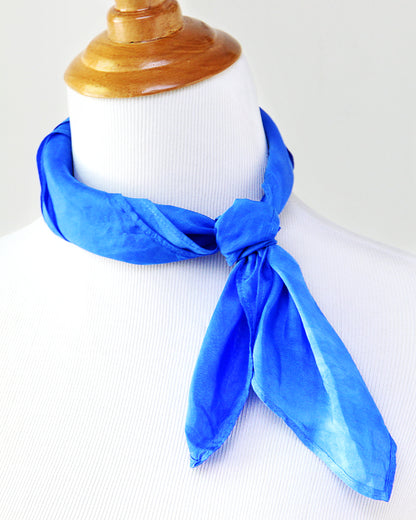 Cobalt Silk Scarf