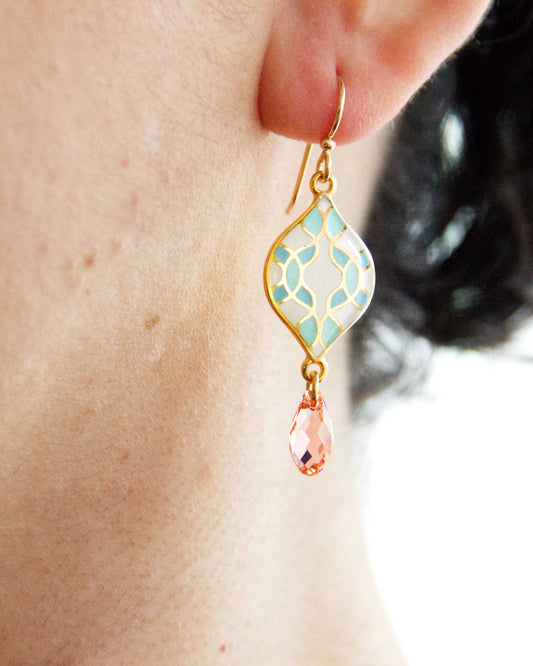 Mosaic Tile Drop Earrings