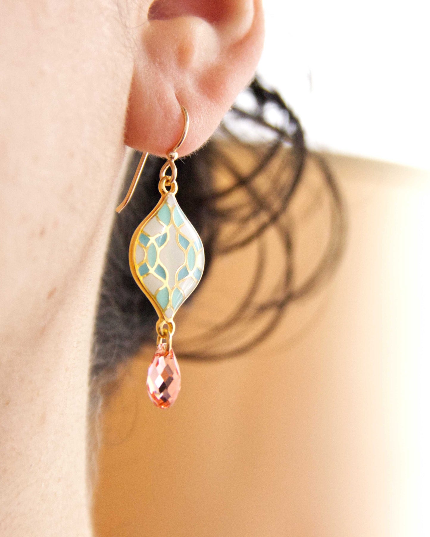 Mosaic Tile Drop Earrings