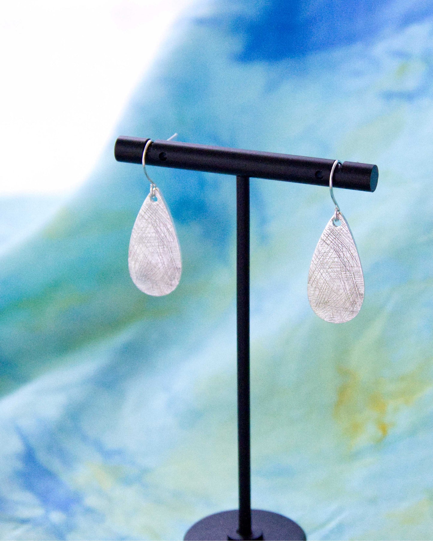 Etched Raindrop Earrings
