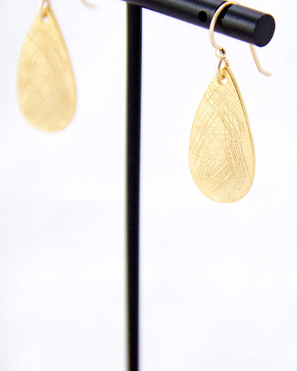 Etched Raindrop Earrings
