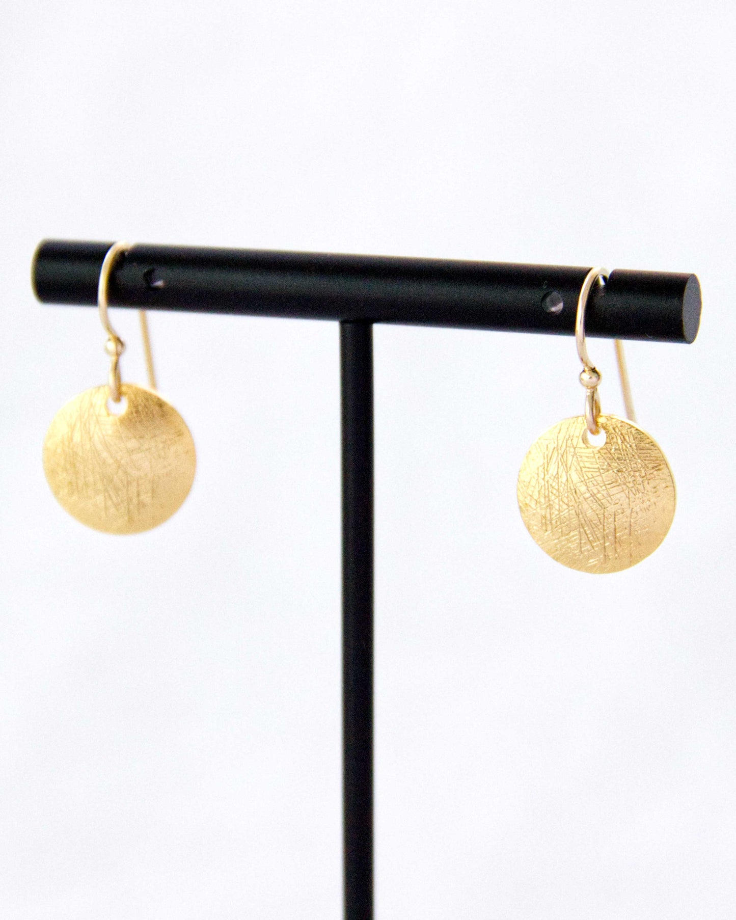 Etched Coin Earrings
