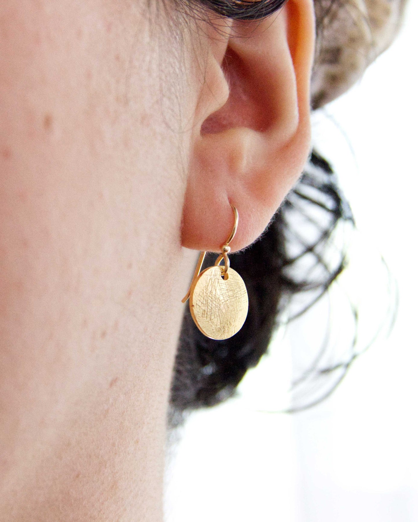 Etched Coin Earrings